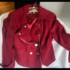 Kenneth Cole Red Coat Size 10